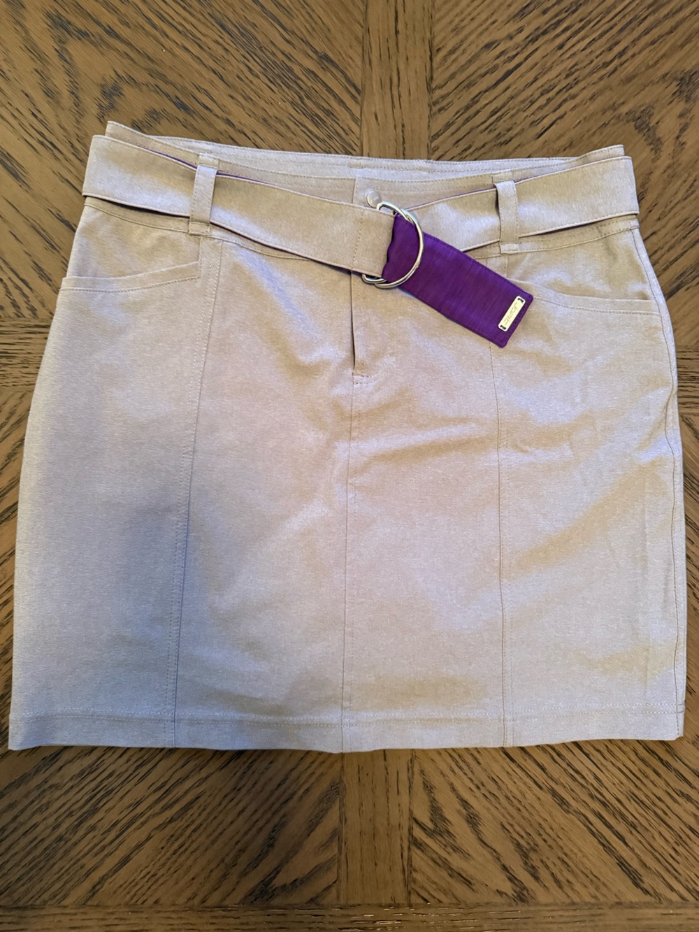 Jofit Light Grey Skirt with Lavender Inner Belt